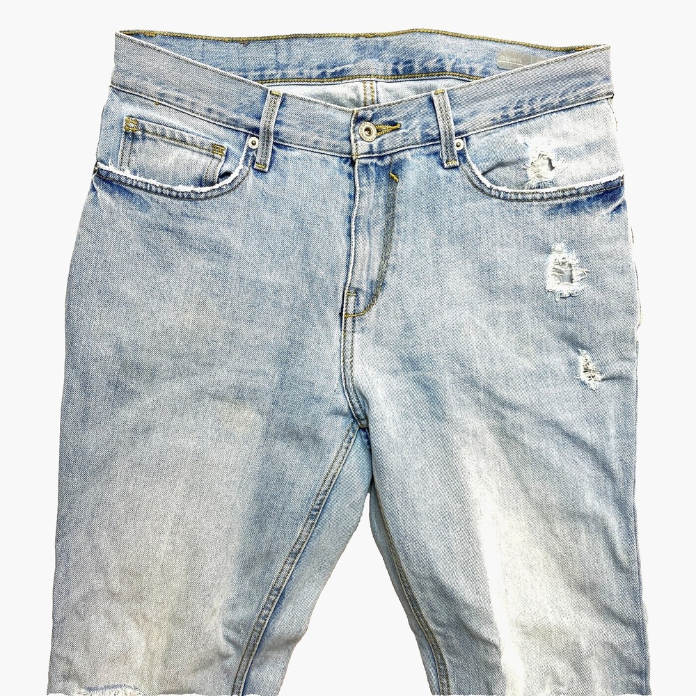 Koaj Jeans Mens 32 Blue Denim Destroyed Original Fit Low Rise